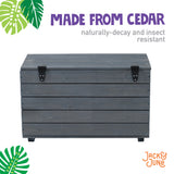 made from cedar - naturally decay and insect resistant