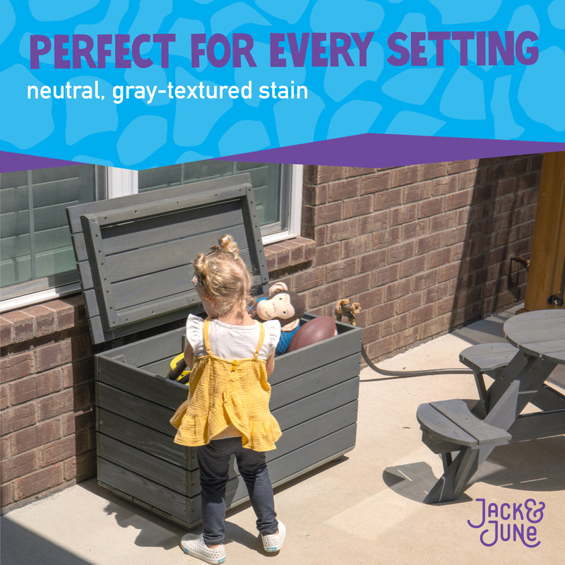 perfect for every setting - neutral, gray-textured stain
