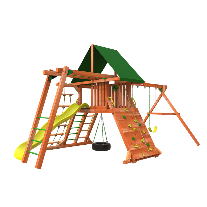 Woodplay Lion's Den C playset - swing sets for sale - outside playsets - outdoor play set - playground sets - swing sets for kids