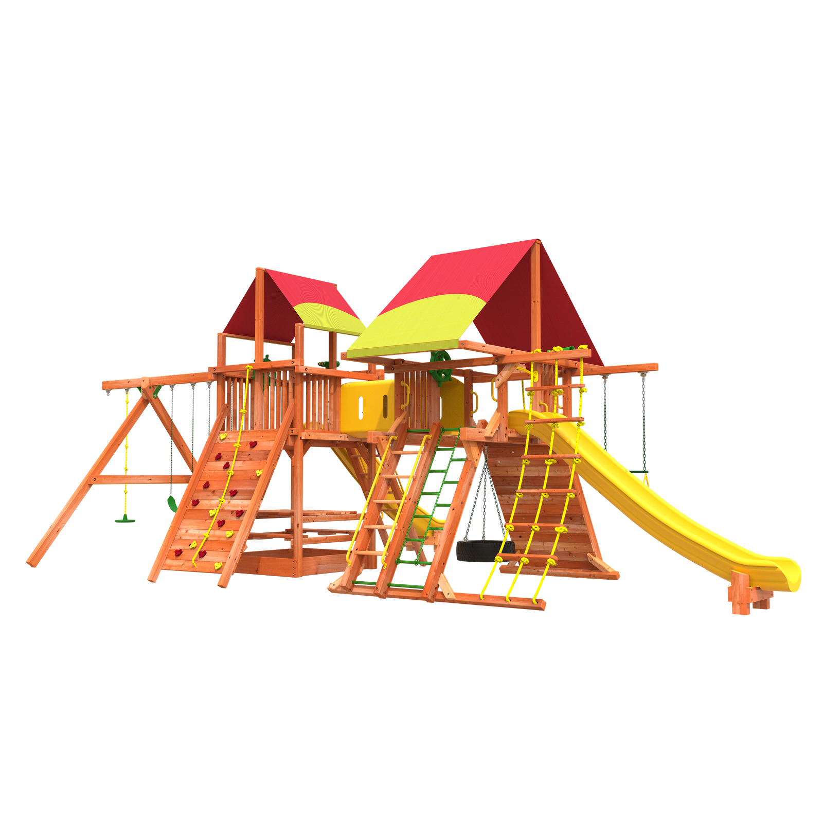 しょう！クイーンズヘナ セット レッド イエロー セット 未使用 Megaset 1 Wooden Swing Set | Woodplay