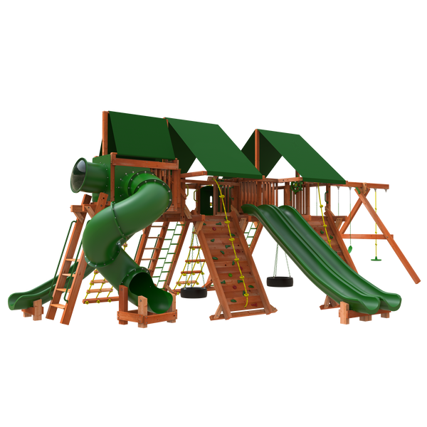 Megaset 3 Backyard Playset | Woodplay