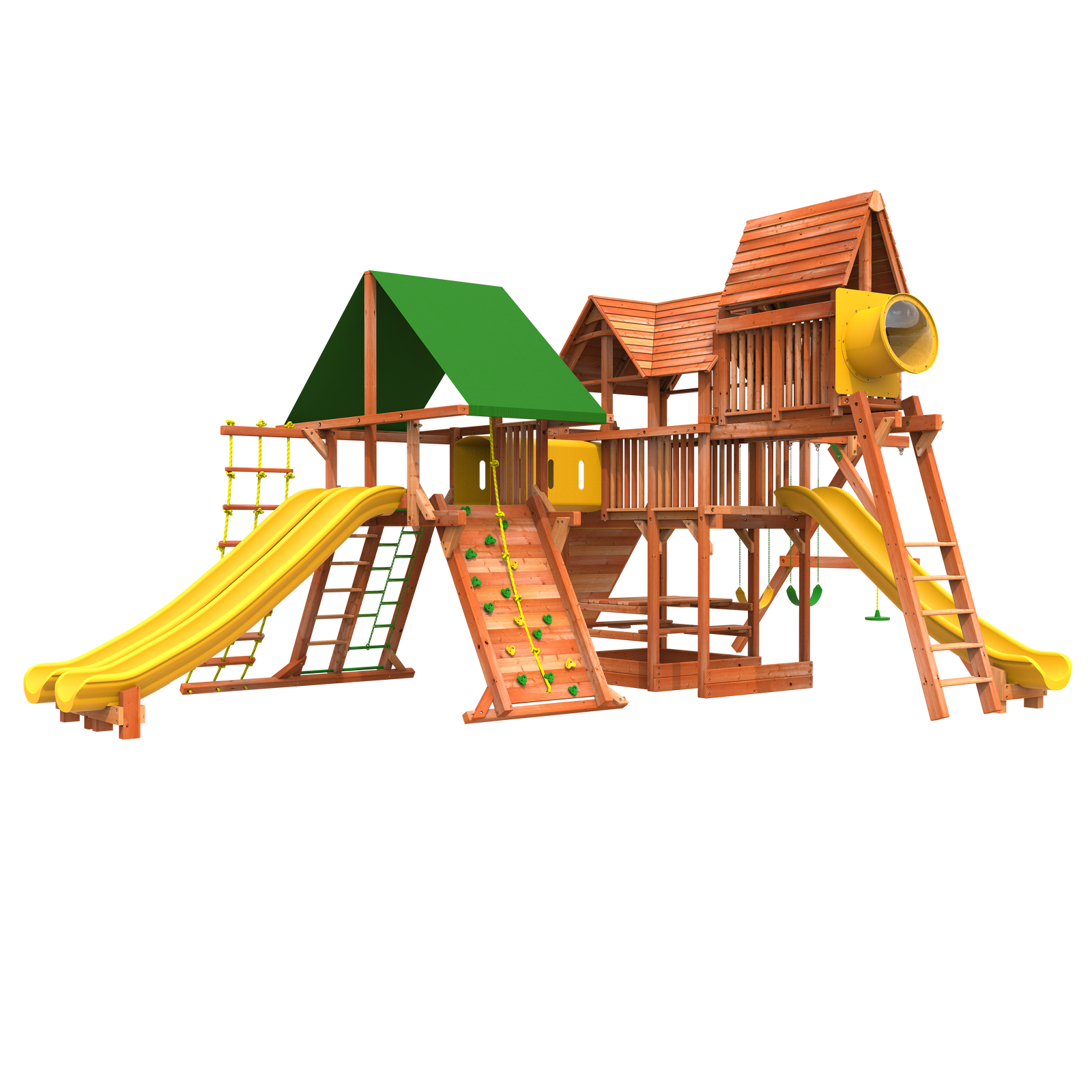 Megaset 4 Wood Swing Set | Woodplay