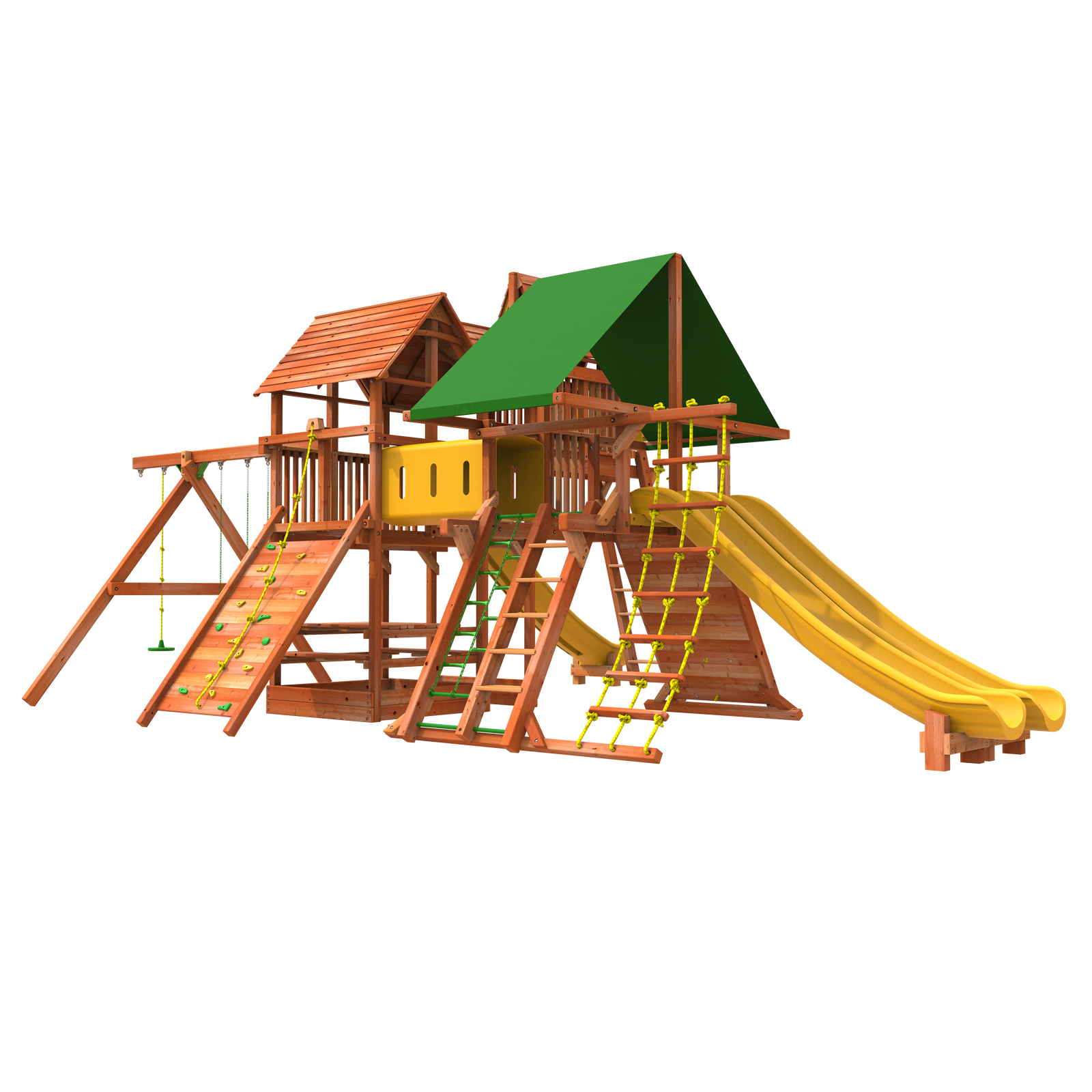 Megaset 4 Wood Swing Set | Woodplay