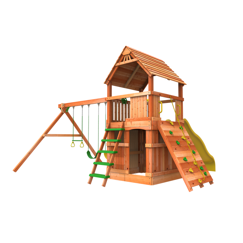 outdoor wooden playset from woodplay monkey tower d