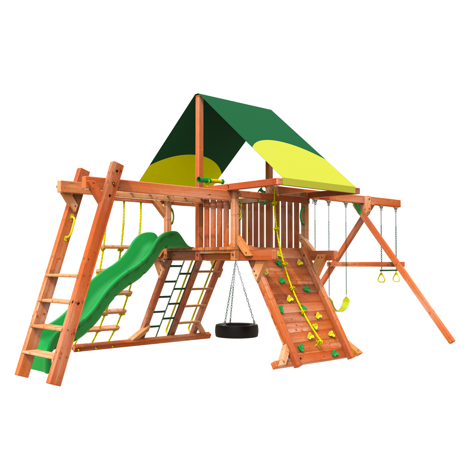 5' Outback Combo 3 Backyard Swingsets | Woodplay