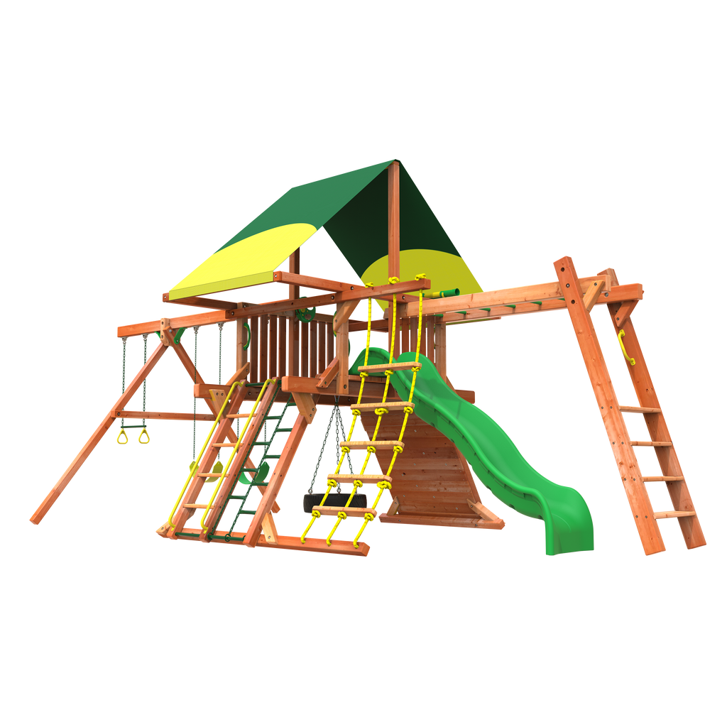 5' Outback Combo 3 Backyard Swingsets Woodplay