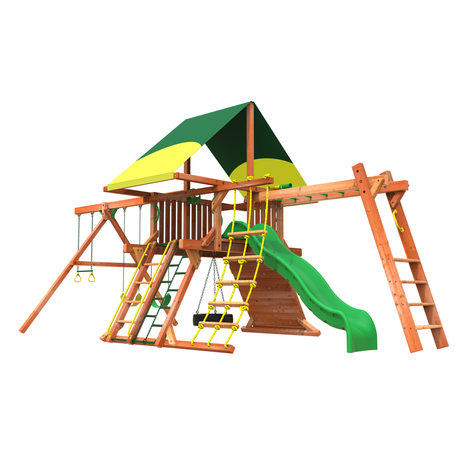 5' Outback Combo 3 Backyard Swingsets | Woodplay