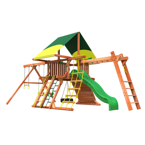 5' Outback Combo 3 Playground from Woodplay Outback Playsets - best swing sets