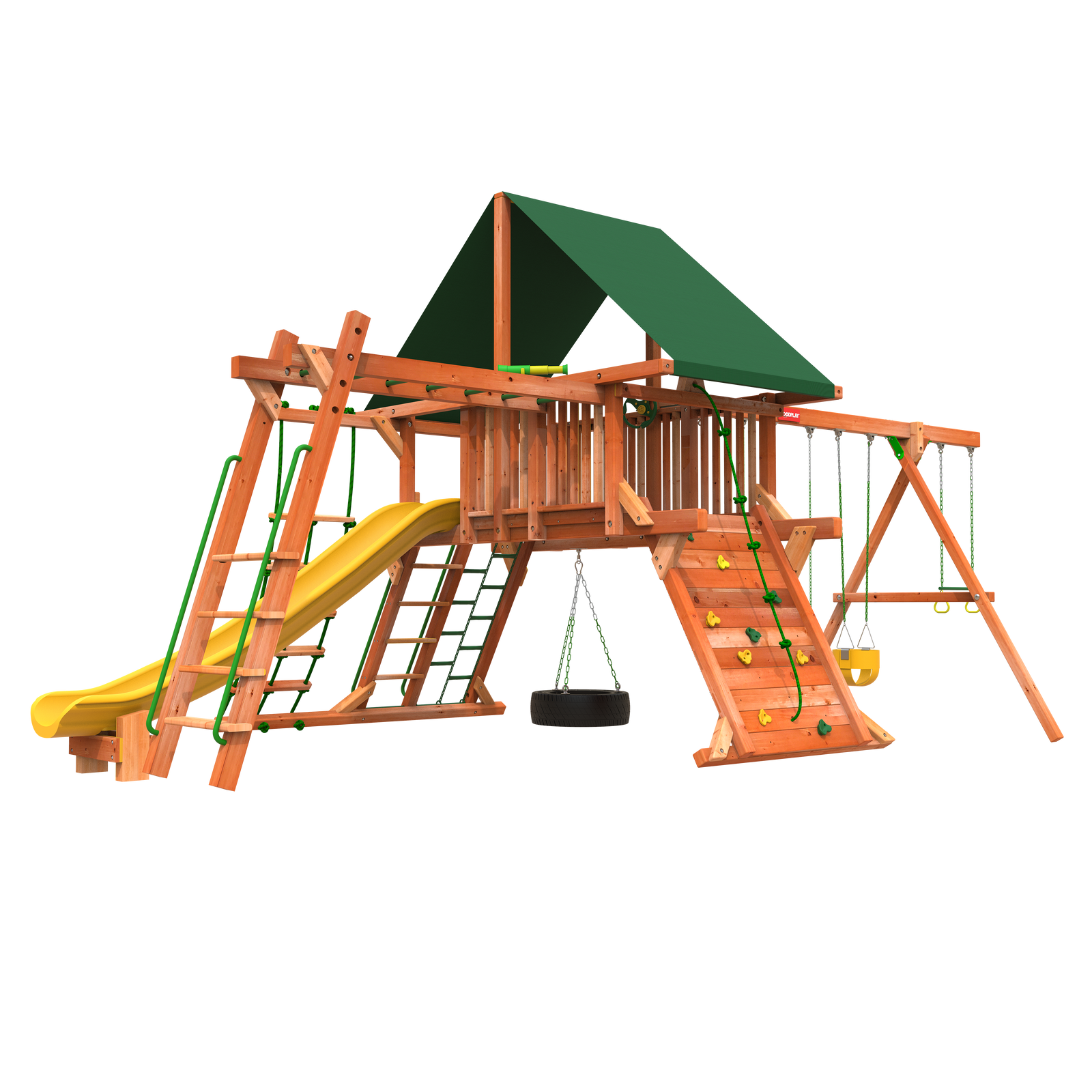 5' Outback XL Combo 2 Wooden Swing Set | Woodplay