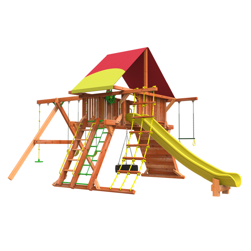 Outback XL Combo 2 wooden playset from woodplay 6' tall play ground set