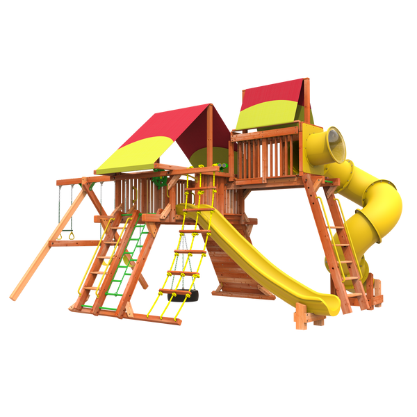woodplay 6' XL outback combo 3 wooden playground set 
