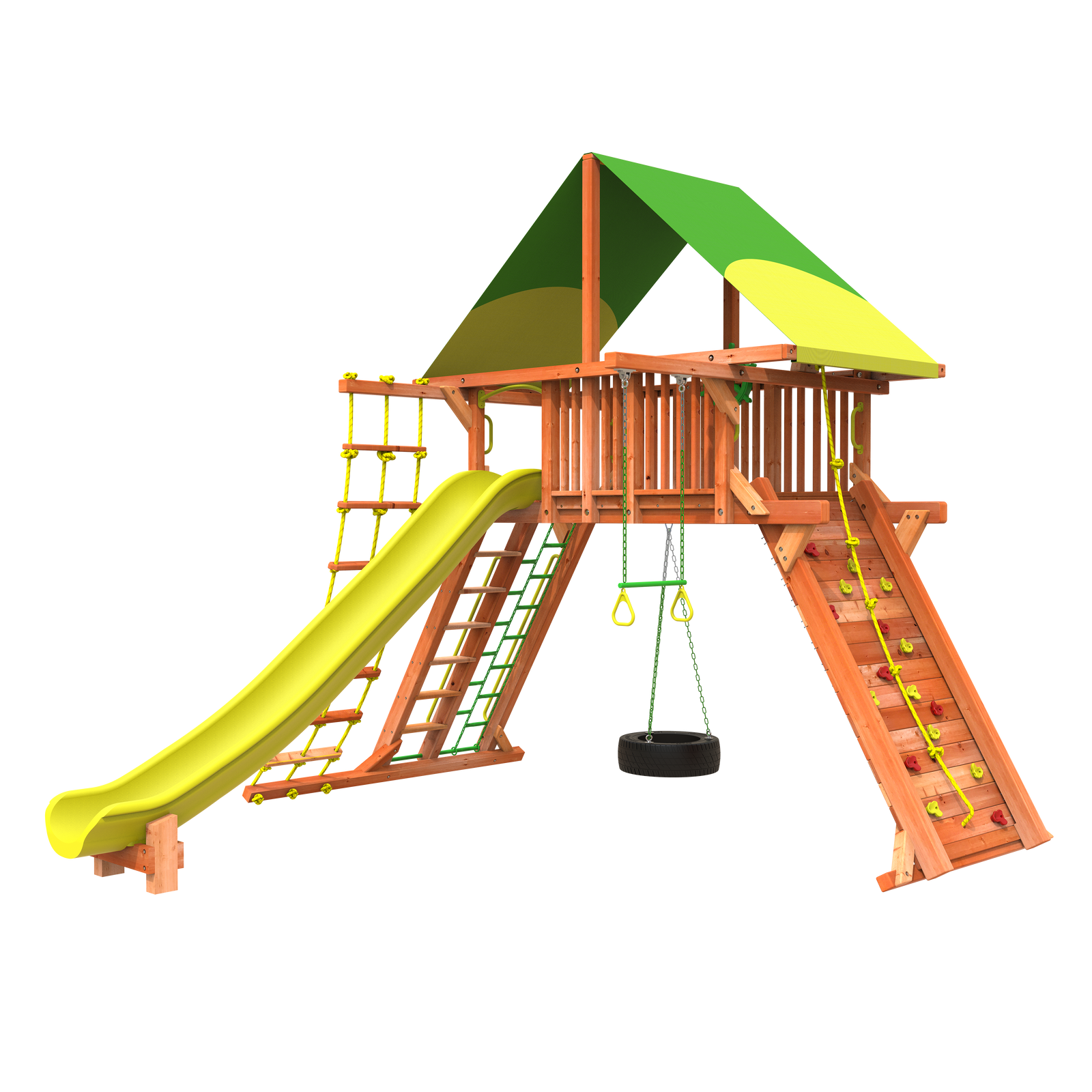 7' Outback XL Combo 1 Wood Swing Set | Woodplay