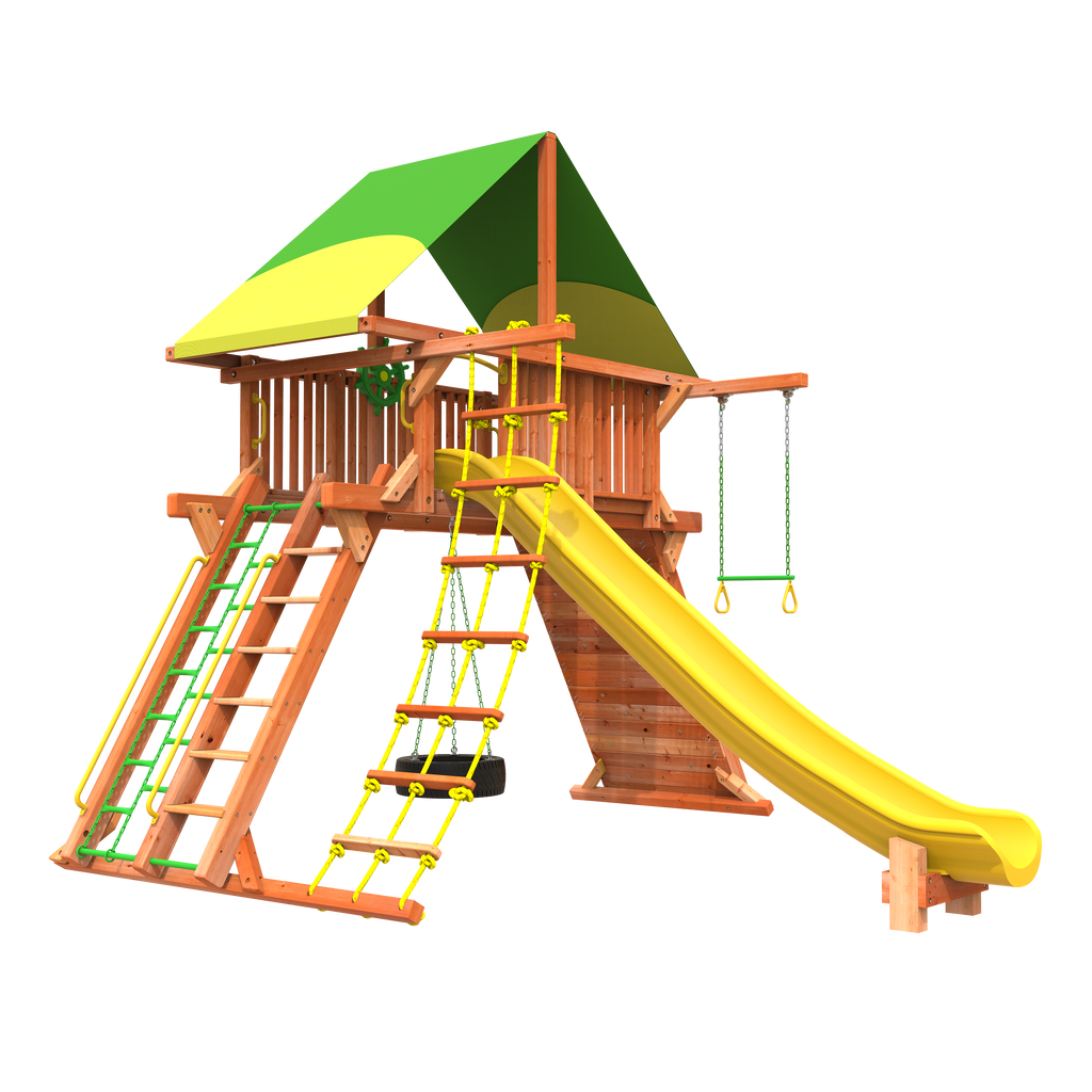 Best wooden swing and slide set shop