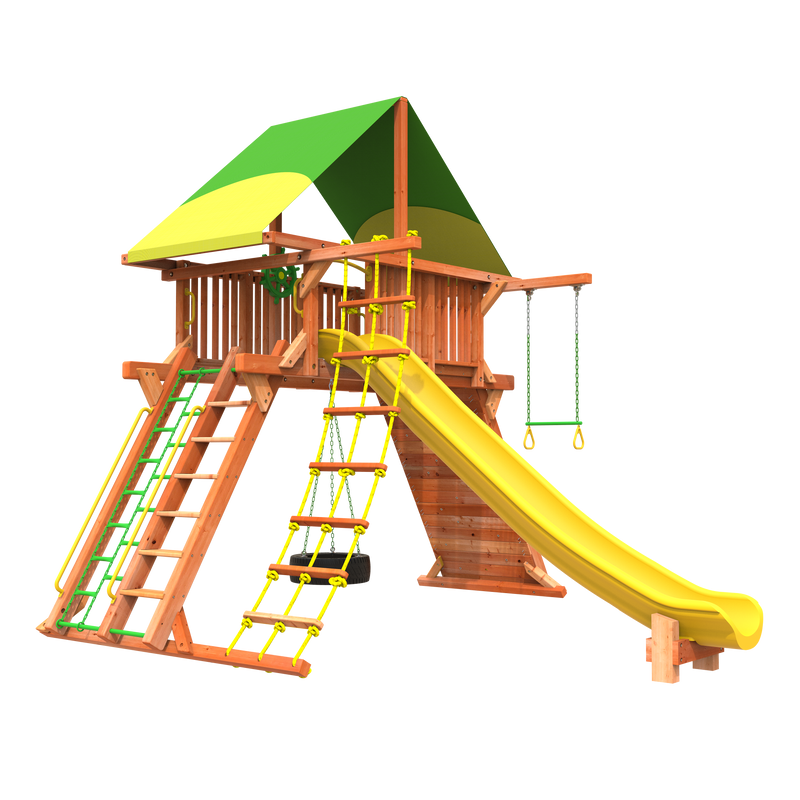 Best Playsets 7' Outback XL Combo 1 with slide and rope ladder - best backyard playset