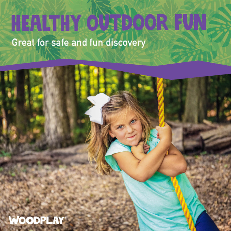 woodplay rope & disc swing for playground healthy outdoor fun safe