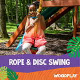 Woodplay rope and disc swing 
