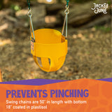 bucket swing that prevents pinching for toddlers 