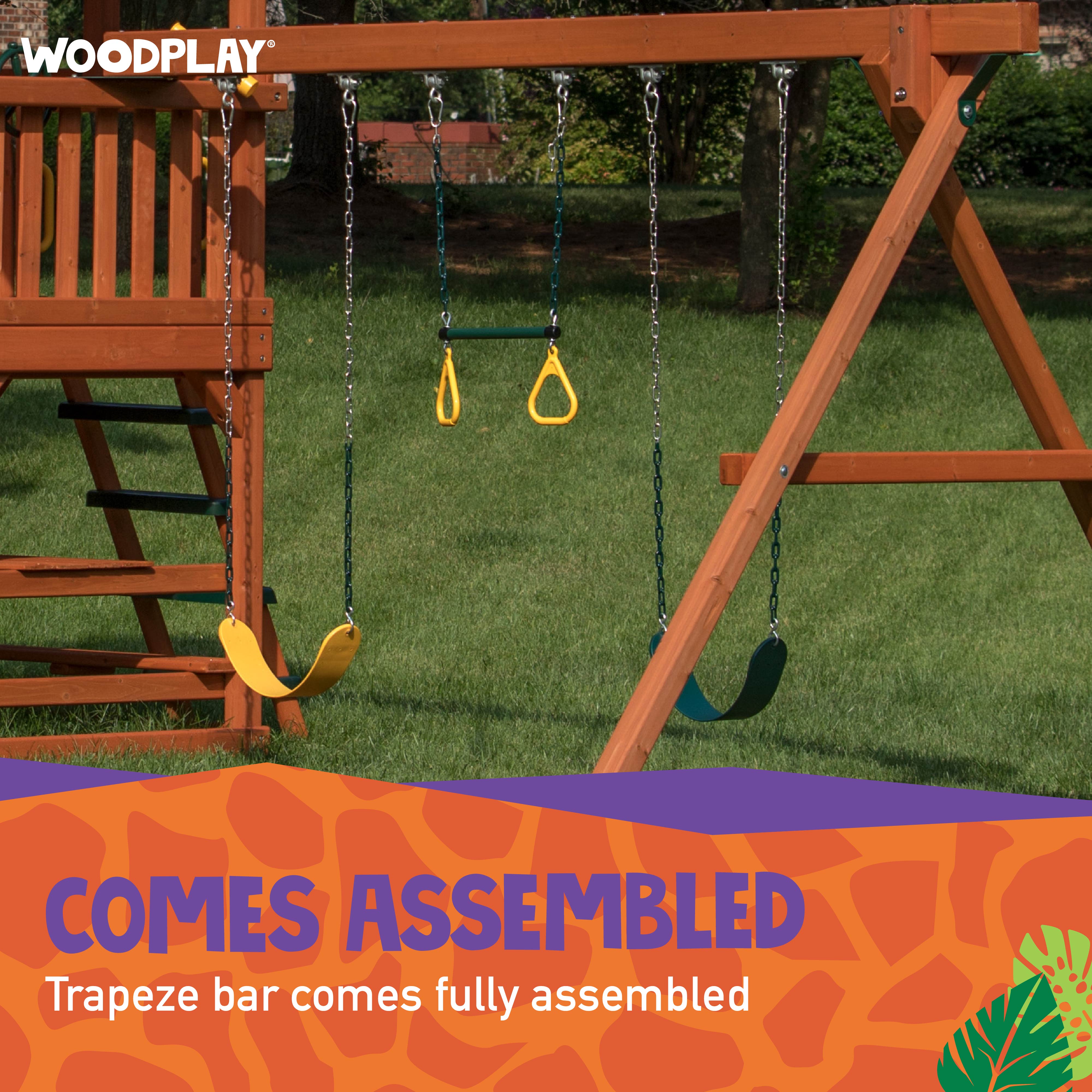 Playset Trapeze Bar Swing Woodplay