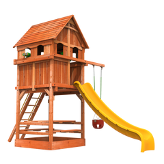 6' Playhouse Combo 1 wooden playset from Woodplay available - clubhouses