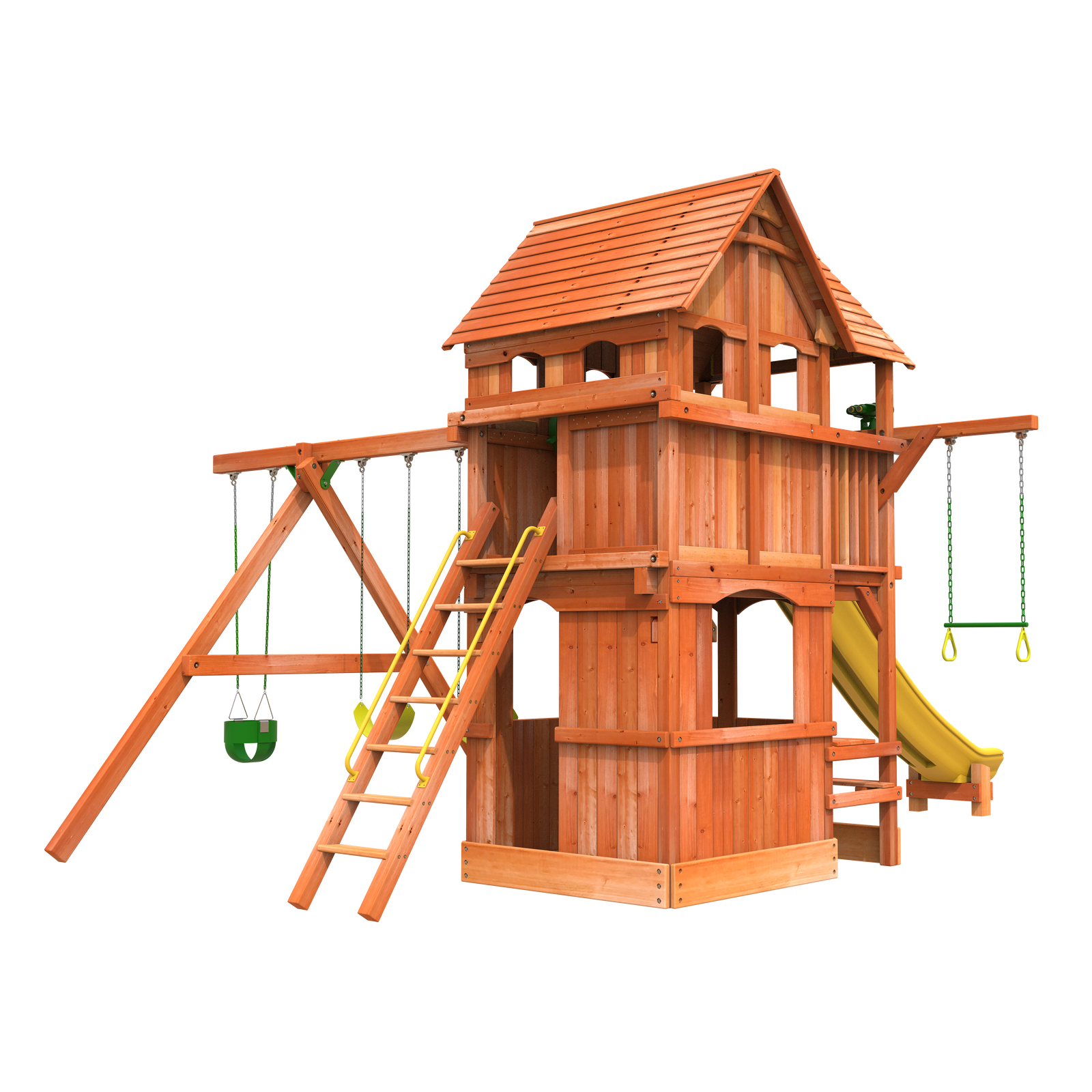 6' Playhouse XL Combo 2 | Backyard Outdoor Playset | Woodplay