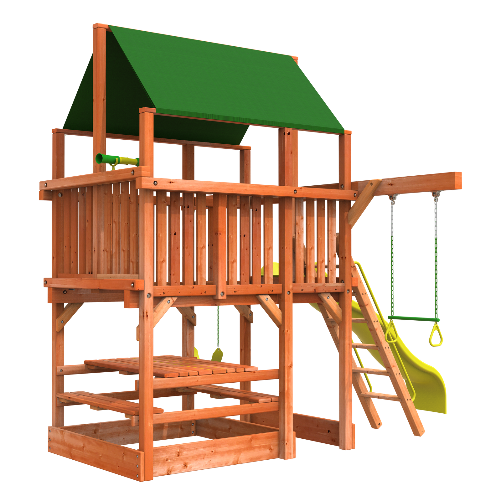 Space Saver 2 Childrens Outdoor Playhouses | Woodplay