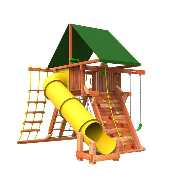 Woodplay Playsets Space Saver with Slide and Climbing 