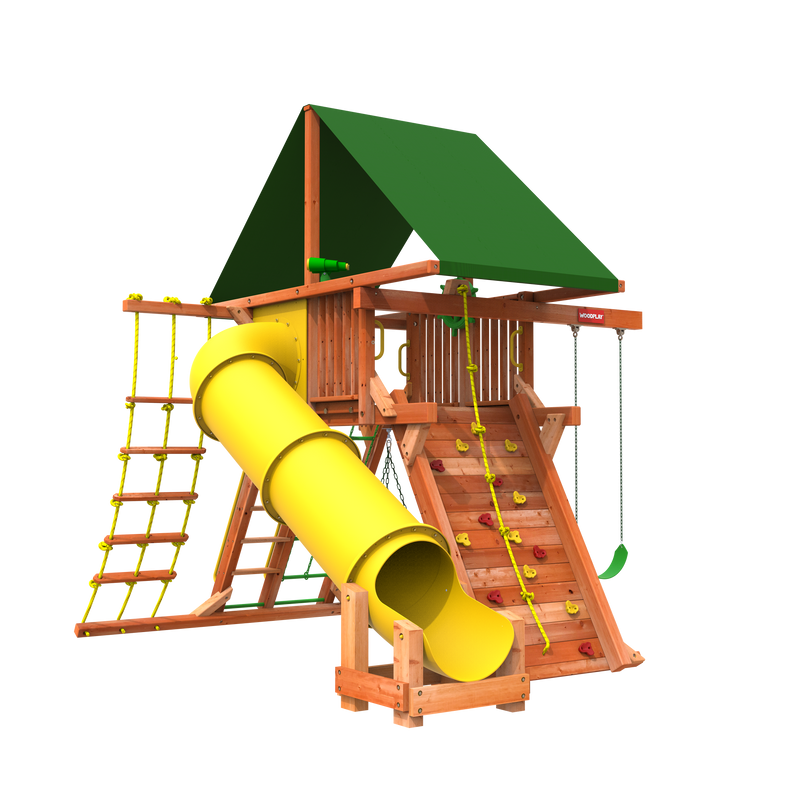 Woodplay Playsets Space Saver with Slide and Climbing 