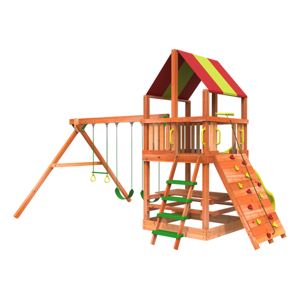 Woodplay playset with slide and climbing Tiger Tower A