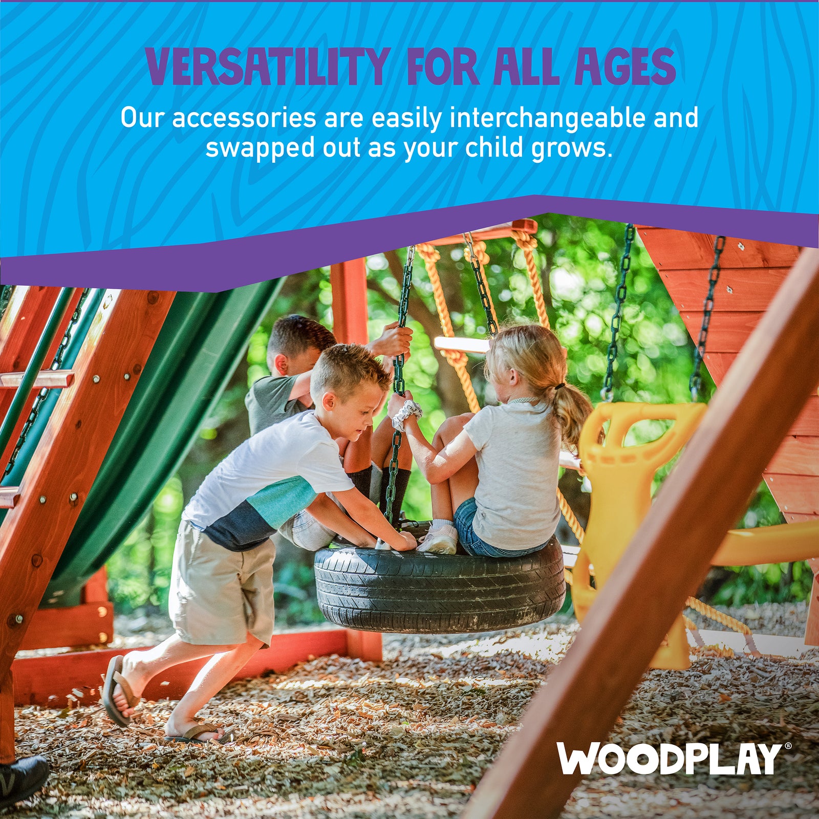Monkey Tower C Swing Set | Woodplay
