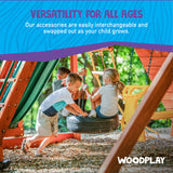 Woodplay Playsets Offer Versatility for All Ages - Our accessories are easily interchangeable and swapped out as your child grows.