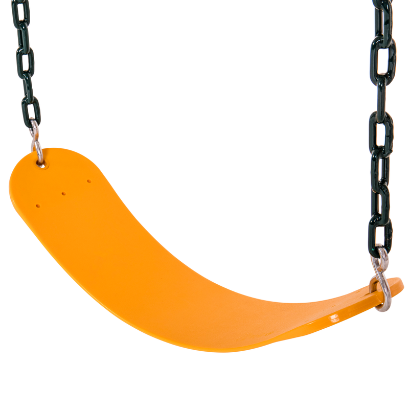 Woodplay Belt Swing - 80" Chains - Yellow Playset Accessories - swing sets accessories - kids swings