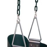 Woodplay Full Bucket Swing for Toddlers- 50" Chains - Green_4