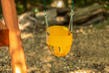 Woodplay Full Bucket Swing for Toddlers - 50" Chains - Yellow_2