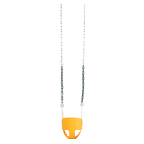 Woodplay Full Bucket Swing for Toddlers - 50" Chains - Yellow - swings for toddlers