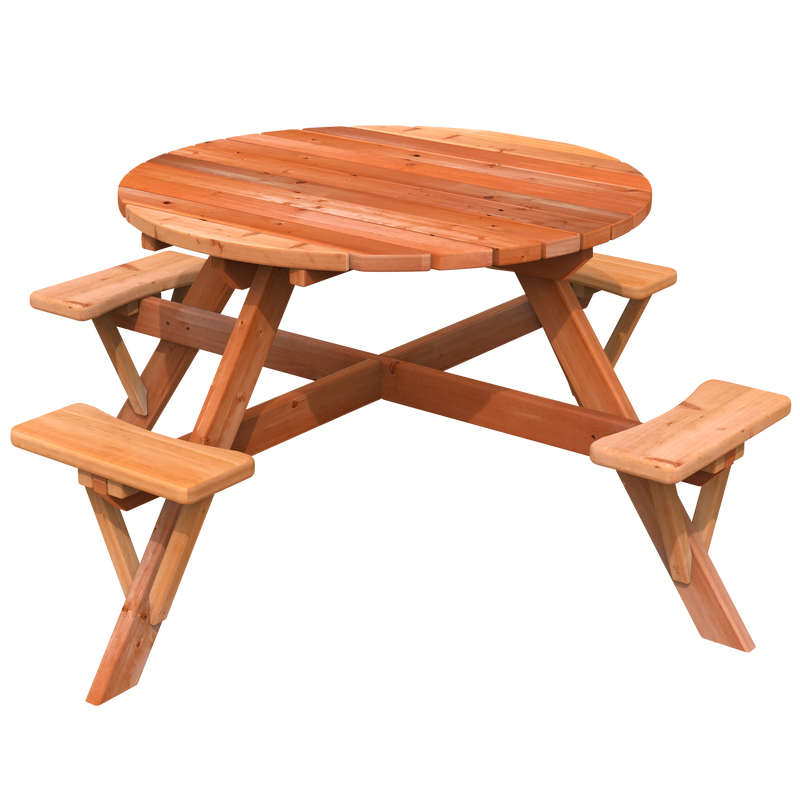 Adult Wooden Circular Picnic Table Jack June Woodplay