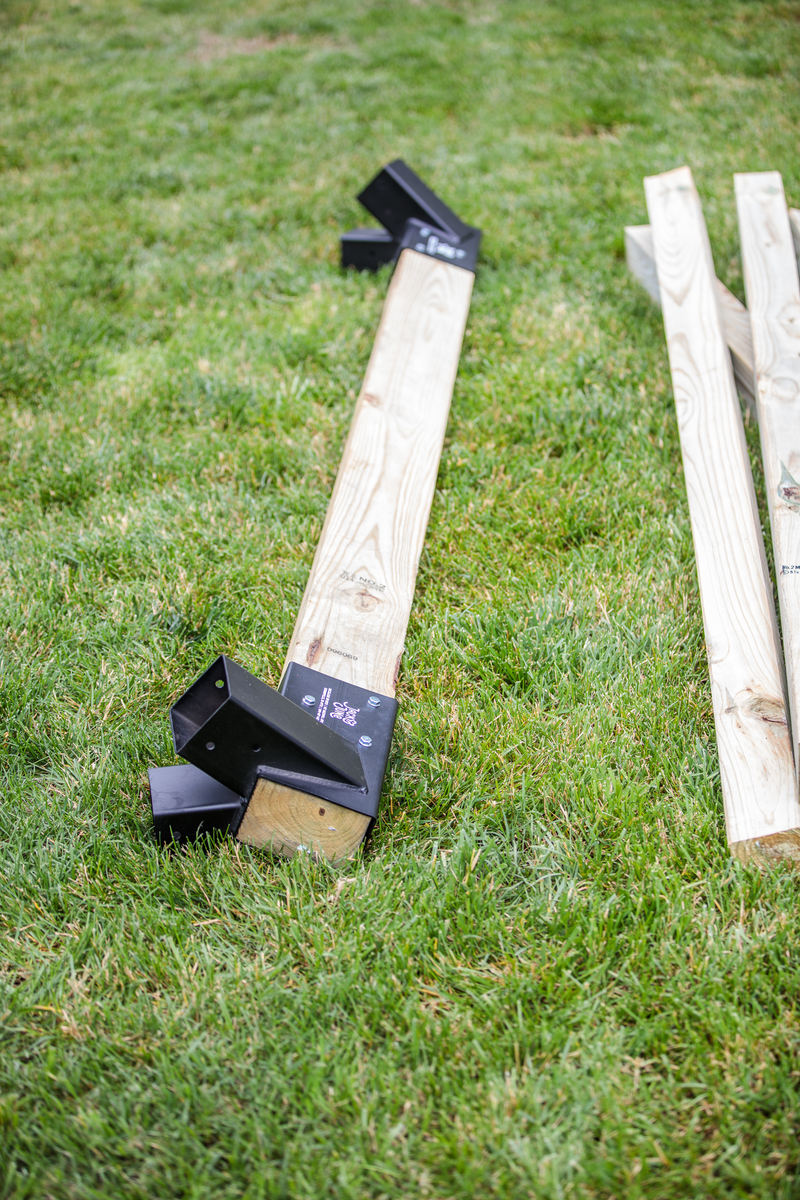 how to build your own swing set. Jack and June DIY Swing Set Brackets- A frame for swingset bracket