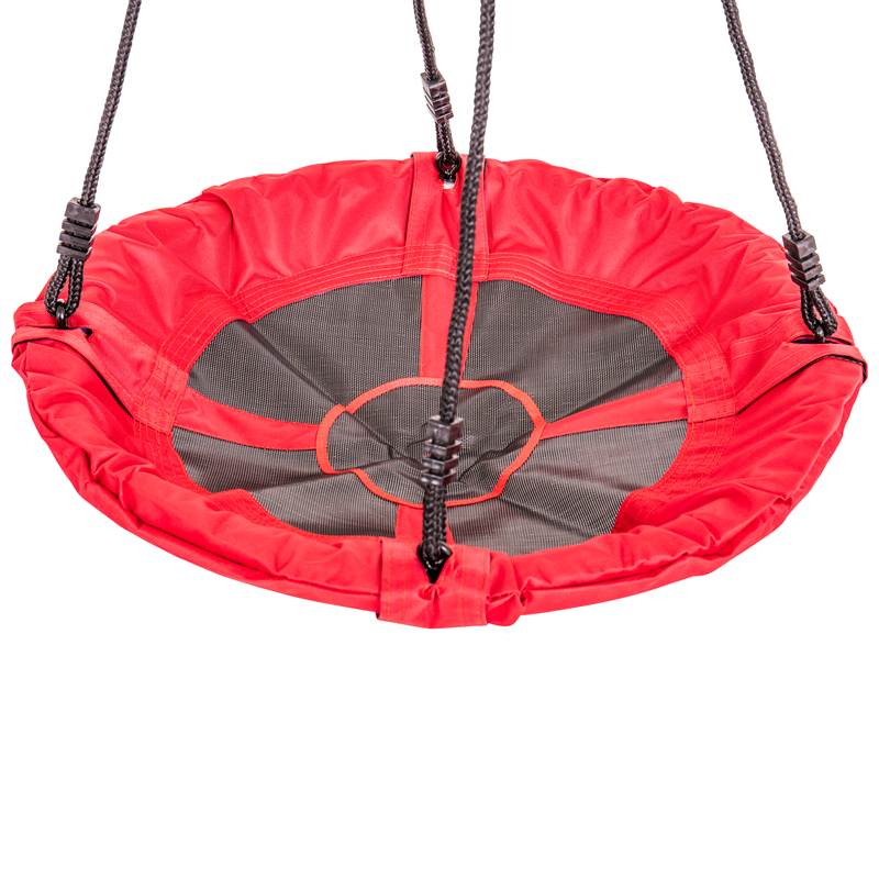 Four-Rope Red Round Swing 24 in