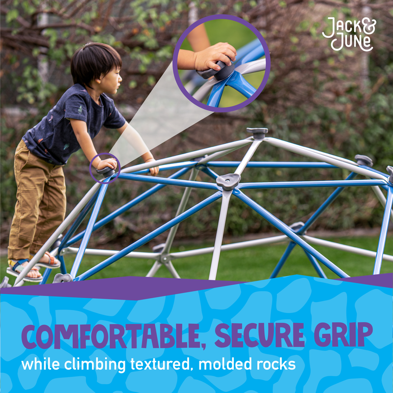 Jack and June Jungle Gym - Comfortable, Secure Grip While Climbing Textured, Molded Rocks