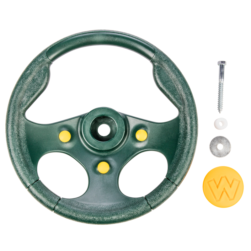 Woodplay Racing Wheel - Playset Attachment - Green/Yellow_4