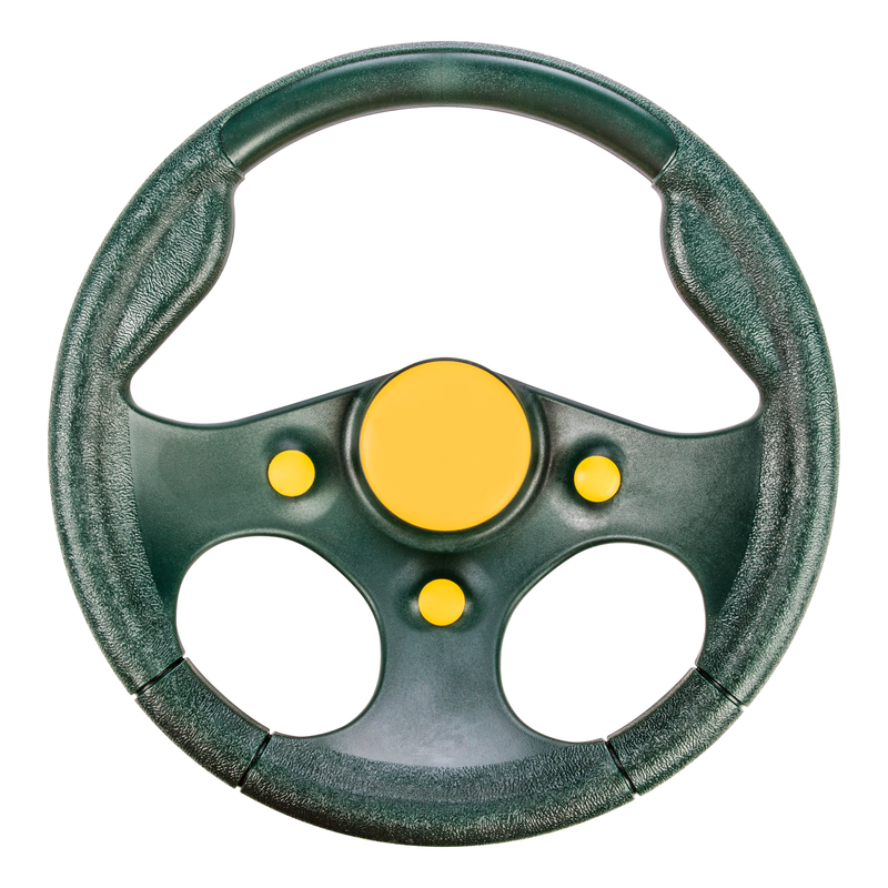 Woodplay Swing Set Race Car Wheel - Playset Race Car Wheel Attachment - Green/Yellow_6
