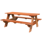Wooden Rectangular Picnic Table - wooden picnic table_1