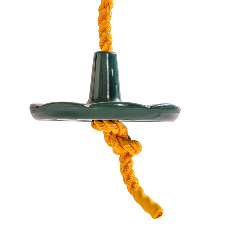 Woodplay Rope Swing with Green Disc And Yellow 144" Rope 6_5