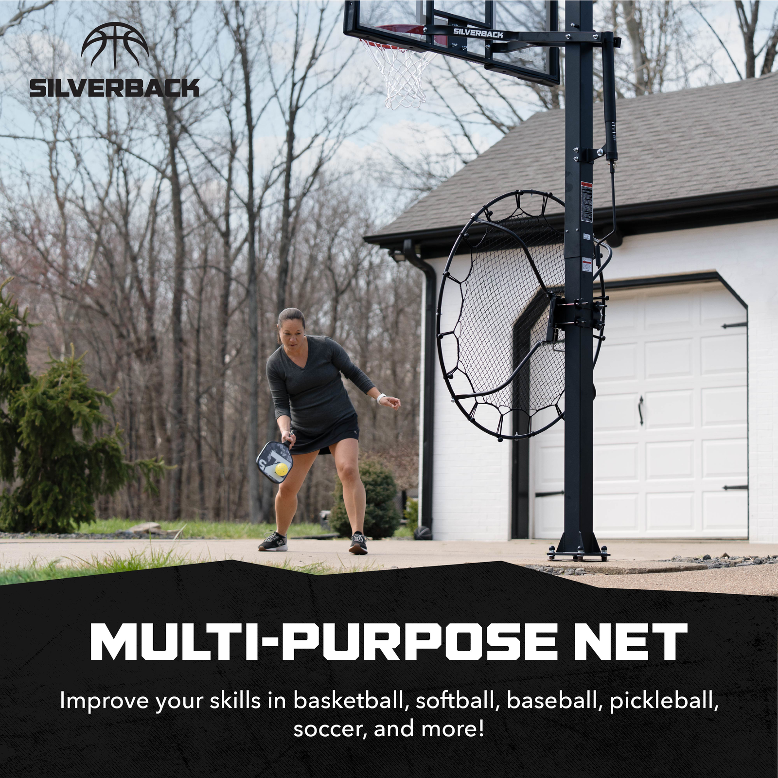 Multi-Sport Rebound Passback Net | Woodplay