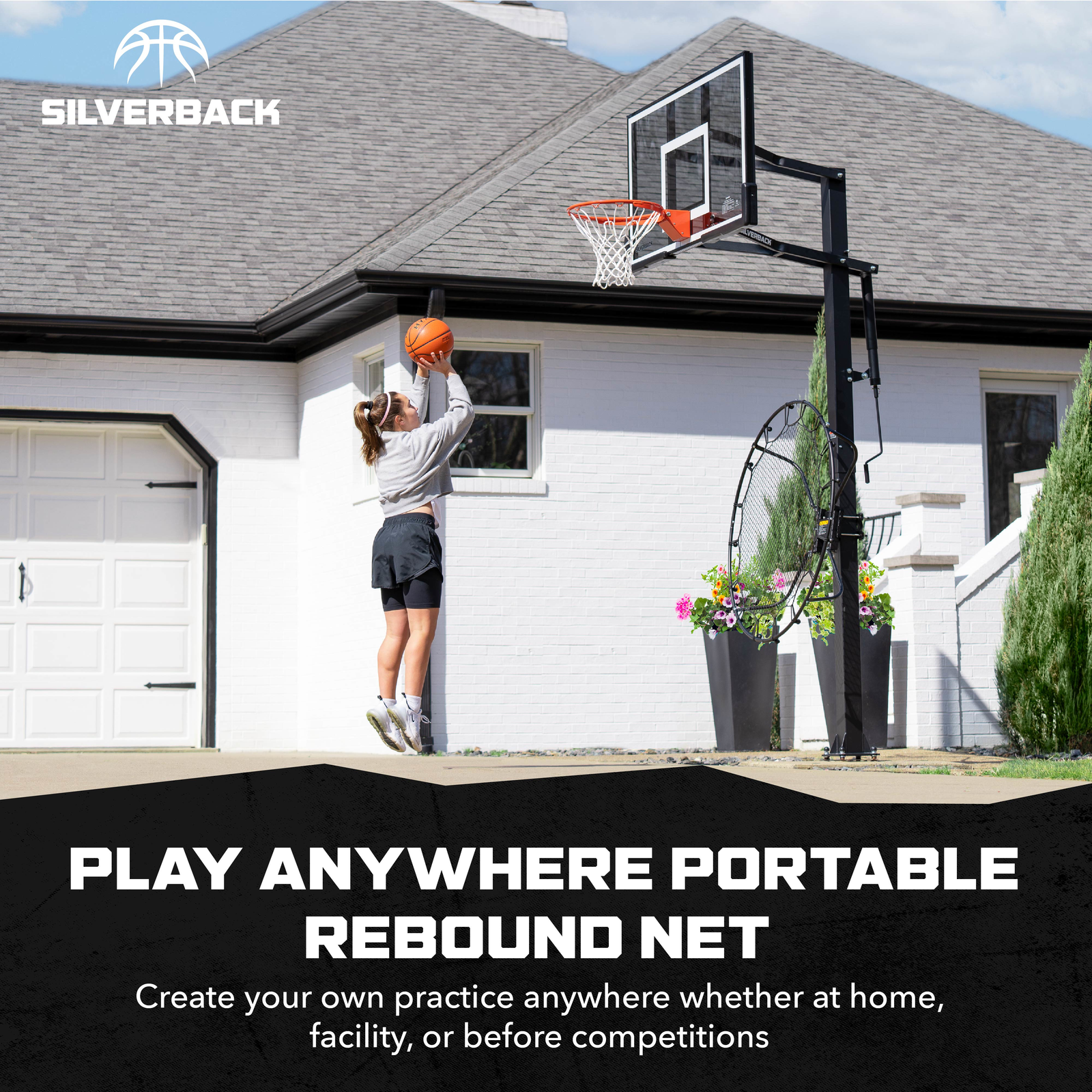 Rebounding Basketball Net